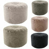 Round Bean Bag Foot Rest Stool Pouffe Living Room Beanbag Ottoman Footstools