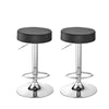 2 Bar Stools Gas Lift Breakfast Bar Chair Kitchen Pub Stool Faux Leather Chrome