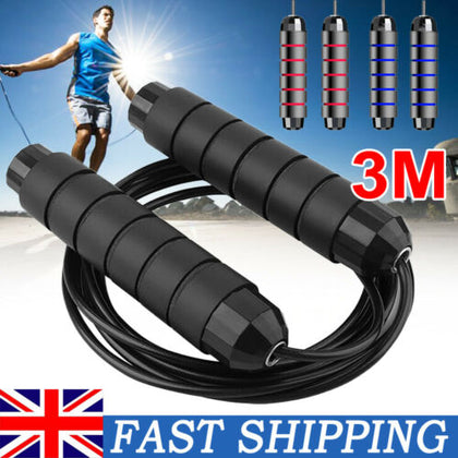10Ft Adjustable Boxing Skipping Rope Gym Fitness Training Adult Jumping Ropes ME