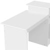 White Wooden Computer Desk w/ Shelves and Drawer for Office Home PC Laptop Study