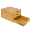 3 Drawer Bamboo Home Office Desktop Tidy A4 Sturdy Stationary Storage Organiser