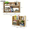 Wooden Desk Bookshelf Desktop Storage Organizer Display Rack Bookcase Shelf ~UK