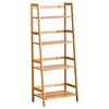4-Tier Ladder Shelf Bookshelf Bookcase Storage Display Leaning Home Office Decor