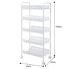 5 Tiers Shelf Salon Beauty Trolley Spa Storage Rolling Cart for Kitchen Bathroom