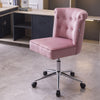 Swivel Computer Desk Chair Velvet Upholstered Button Back Office Executive Chair