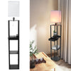 Luxurious Mordern LED 3-Layer Floor Lamp Storage Shelf Reading Light Standing UK
