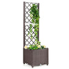 Tall Garden Lattice Planter Flowerpot Trellis Climbing Rectangular Plant Box