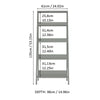 Modern Ladder Shelf, Bookshelf with 5-Tier Storage Shelves