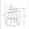 1/2X Bar Stools Velvet Breakfast Chair Kitchen High Counter Stool Pub Restaurant
