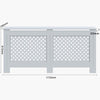 Radiator Cover White Unfinished Modern Traditional Wood Grill Cabinet Shelf MDF