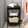 3-Tier Multifunctional Nightstand Stable Sofa Bed Side Table with Storage Shelf