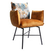 Elegant Design Accent Chair w/ Arm Dining Living Velvet Seat Furniture Steel Leg
