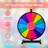 24" Color Prize Wheel Dry Erase Fortune Spinning Tabletop Win Game Party Stand