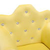 Velvet Kids Mini Sofa Children Armchair with Footstool Toddler Boys Girls Gift