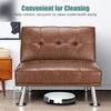 Single Sofa Bed Chair 3-Position Adjustable Reclining PU Leather Lounge Couch