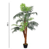 Large Realistic Artificial Palm Tree Fake Tropical Plant with Pot Indoor Outdoor