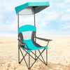 Outdoor Canopy Chair Sunshade Folding Chairs w/Cup Holder & Carrying Bag