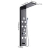 Thermostatic Shower Panel Column Tower With Body Jets Twin Head Bathroom Showe