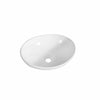 Bathroom Vanity Wash Basin Sink Countertop Oval Curved White Modern 410 x 330mm