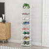 8 Tier Detached Metal Shoe Rack Stand Storage Shelf Organiser Home Decor Door UK