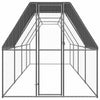 Outdoor Chicken Cage 2x8x2 m Galvanised Steel F9E3