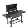 Garden Camping Barbecue Tool Table Stand Patio Fire Pit With Side shelf/Wheel