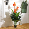 Artificial Banana Canna Tree Tropical Green Plant in Pot HomeOffice Outdoor Tree