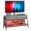 TV Stand Media Cabinet Console Table Entertainment Center w/ LED Shelves