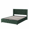 Upholstered Bed Velvet Ottoman Storage Lift Bed Frame Double King Size Bed Frame