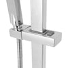 Bathroom Thermostatic Exposed Shower Mixer Twin head Large Square Bar Set Chrome