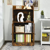 Industrial Storage Bookcase Wooden Diplay Cabinet Cupboard with Adjustable Shelf