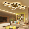 Large Rectangle Ring Ceiling Chandelier Light Modern LED Pendant Lamp Fixture UK
