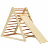 Wooden Kids Climbing Triangle Ladder Training Climber with Ramp for Children