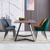 Dining Table & Chairs Set 4/6 Velvet Fabric Padded Seat Kitchen Furniture