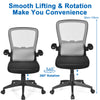 Adjustable Mesh Office Chair Reclining Swivel Executive Chair W/ Lumbar Support