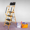 4 Step Ladder With Safety Handrail Foldable Safety Non Slip Matt Safe Heavy Duty