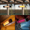 Aluminium Wall Mount Patio Heater Ajustable Power Infrared Outside Garden Warmer