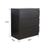 Modern Bedside Table Cabinet w/3 Drawers Nightstand Bedroom Furniture Storage