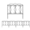 4 Panels Steel Decorative Garden Fence Lawn Border Edge Landscaping Interlocking