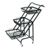 3 Tier Kitchen Trolley Cart Metal Storage Rack Bathroom Organizer Adjustable