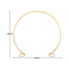 2m Tall Gold Wedding Arch Frame Moongate Round Flower Ballon Garland Backdrop UK