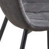 Set of 2 Faux Leather/Suede Dining Chairs Metal Legs Reception Restaurant Chair