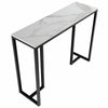 Heavy Real Stone Console Table Hallway Entryway Table Steel 3-Legs Support Desk