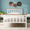White Solid Wooden Bed Frame 3ft Single 4ft6 Double King Size Bed With Mattress