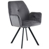 360° Swivel Accent Chair Velvet Upholstered Armchair Dining Chairs Desk Chair NS