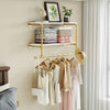 Industrial Vintage Pipe Shelf Wall Mount Clothes Rail Towel Bag Hanging Holder