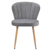 Dining Chair Velvet Fabric Armchair Shell Stitched Back Living Room Bedroom Chai