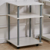 3 Tier Printer Stand File Books Storage Display Shelf Mobile Cabinet Office Cart