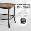 Industrial Coffee Table 2 Tiers Side Table with Open Shelf Living Room Furniture
