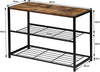 2 Tier Shoe Rack Bench Industrial Style Wooden Shoe Storage Bench & Seat